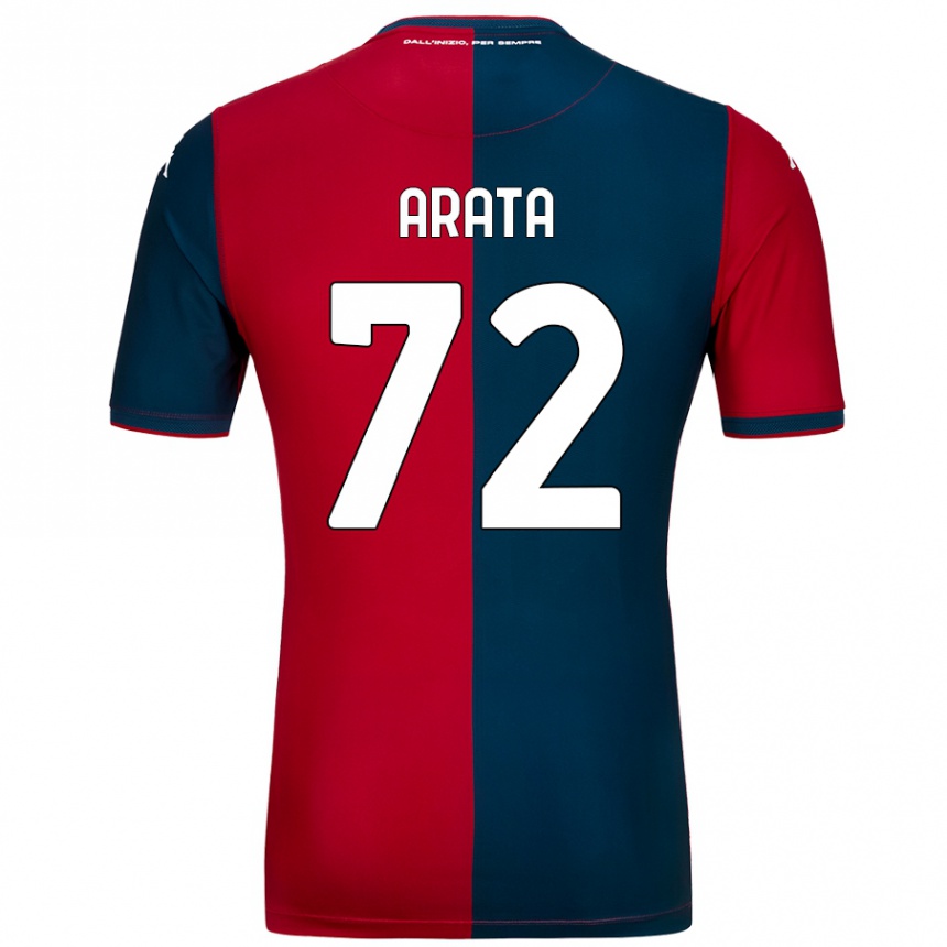 Vaikiškas Stefano Arata #72 Raudona Tamsiai Mėlyna Namų Marškinėliai 2024/25 T-Shirt