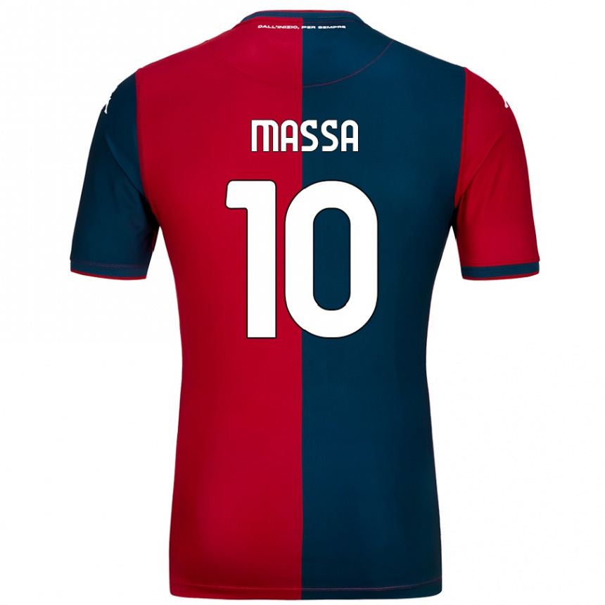 Vaikiškas Alessandra Massa #10 Raudona Tamsiai Mėlyna Namų Marškinėliai 2024/25 T-Shirt