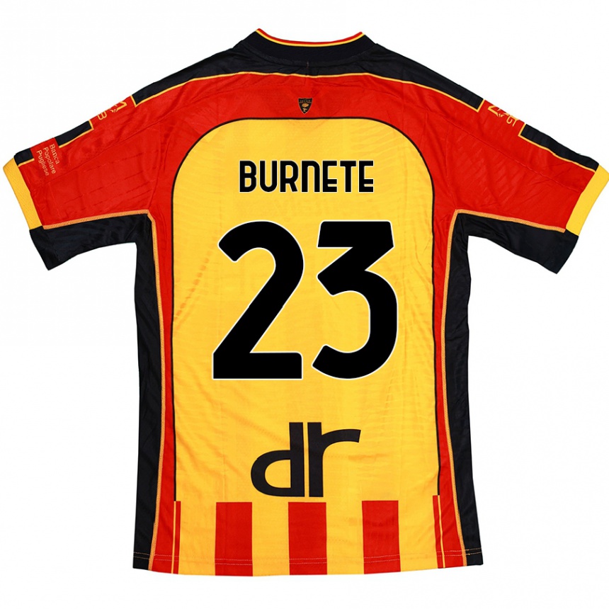 Vaikiškas Rareș Burnete #23 Geltona Raudona Namų Marškinėliai 2024/25 T-Shirt