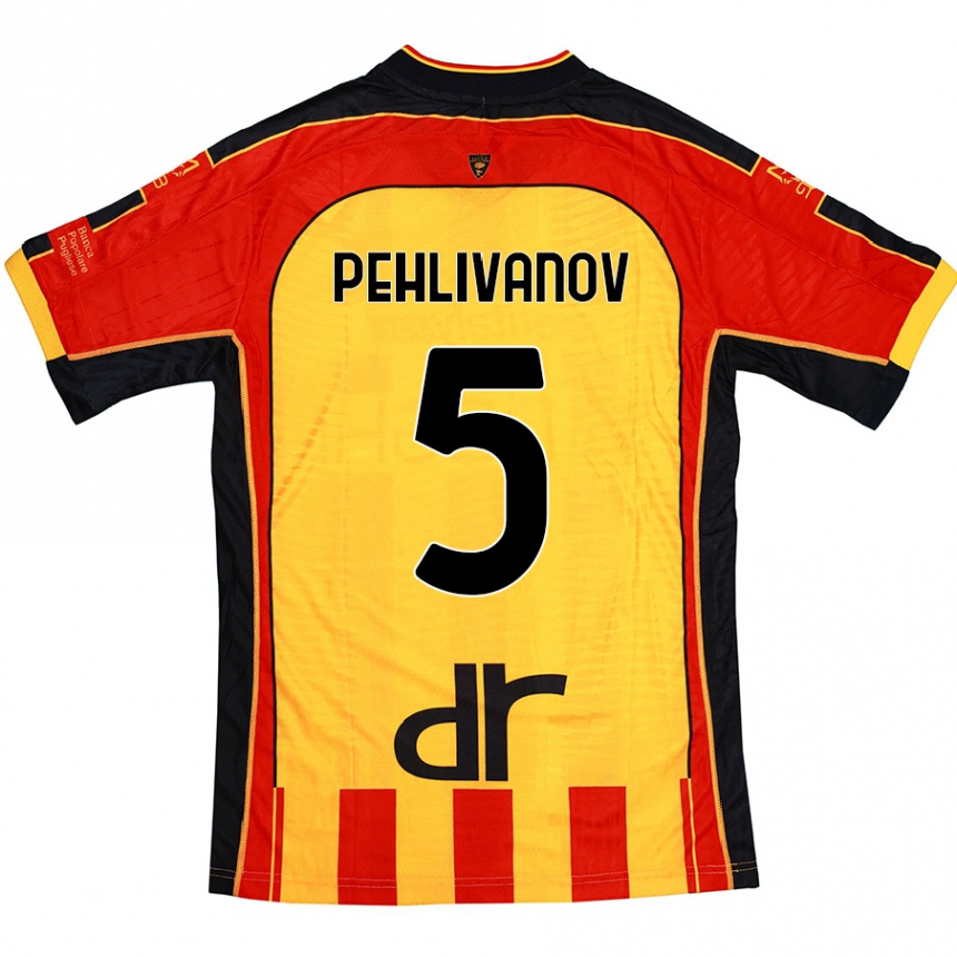 Vaikiškas Cristian Pehlivanov #5 Geltona Raudona Namų Marškinėliai 2024/25 T-Shirt