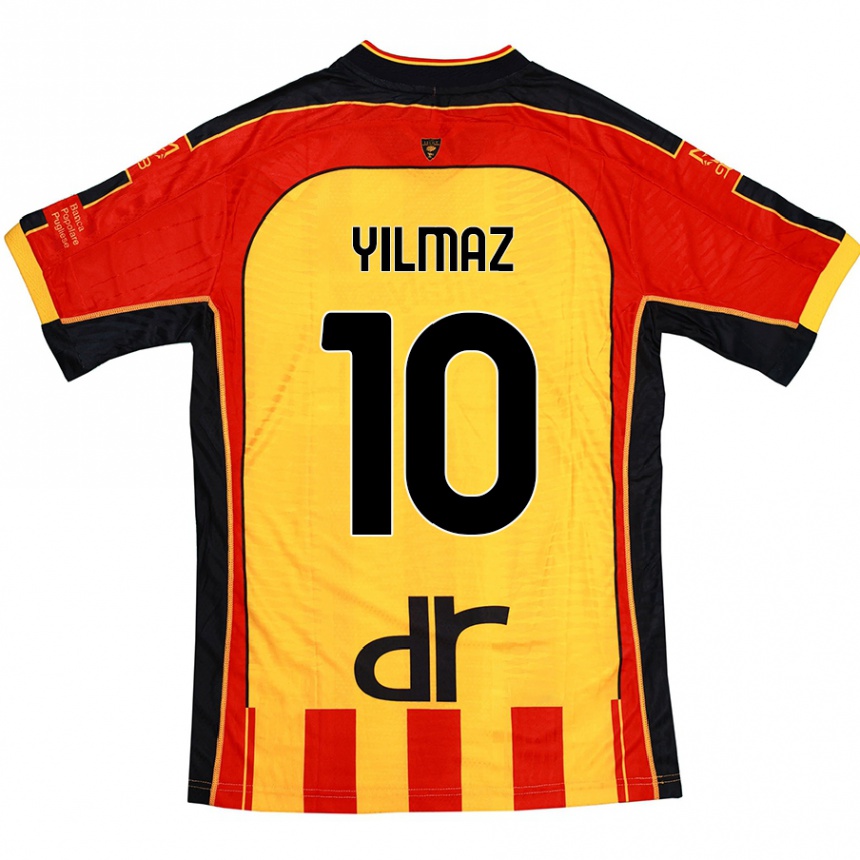 Vaikiškas Enes Yilmaz #10 Geltona Raudona Namų Marškinėliai 2024/25 T-Shirt