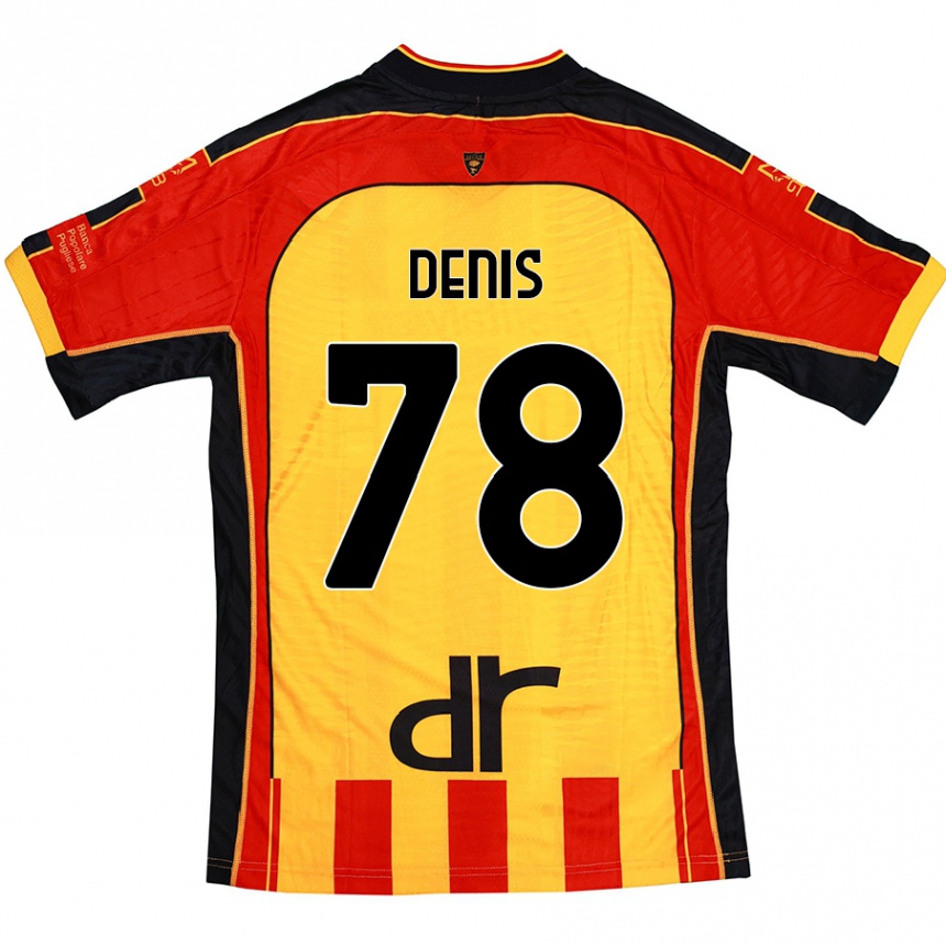 Vaikiškas Max Denis #78 Geltona Raudona Namų Marškinėliai 2024/25 T-Shirt