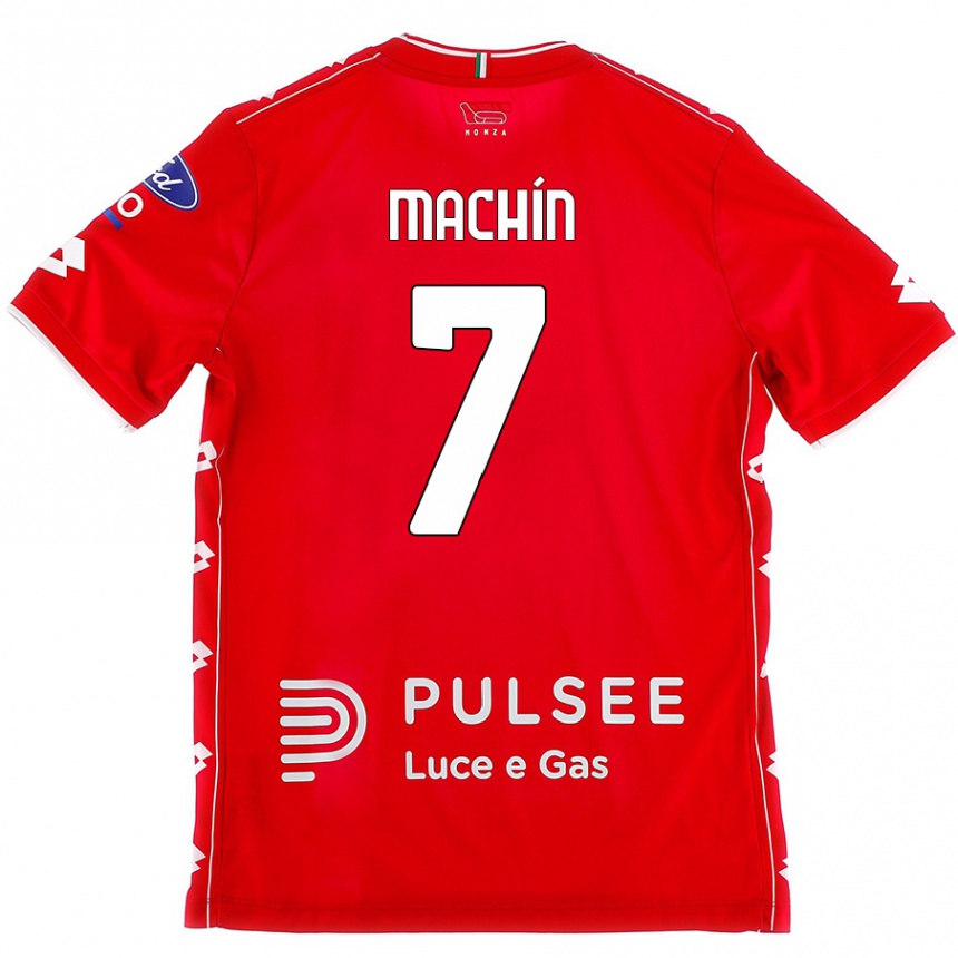 Vaikiškas José Machín #7 Raudona Balta Namų Marškinėliai 2024/25 T-Shirt