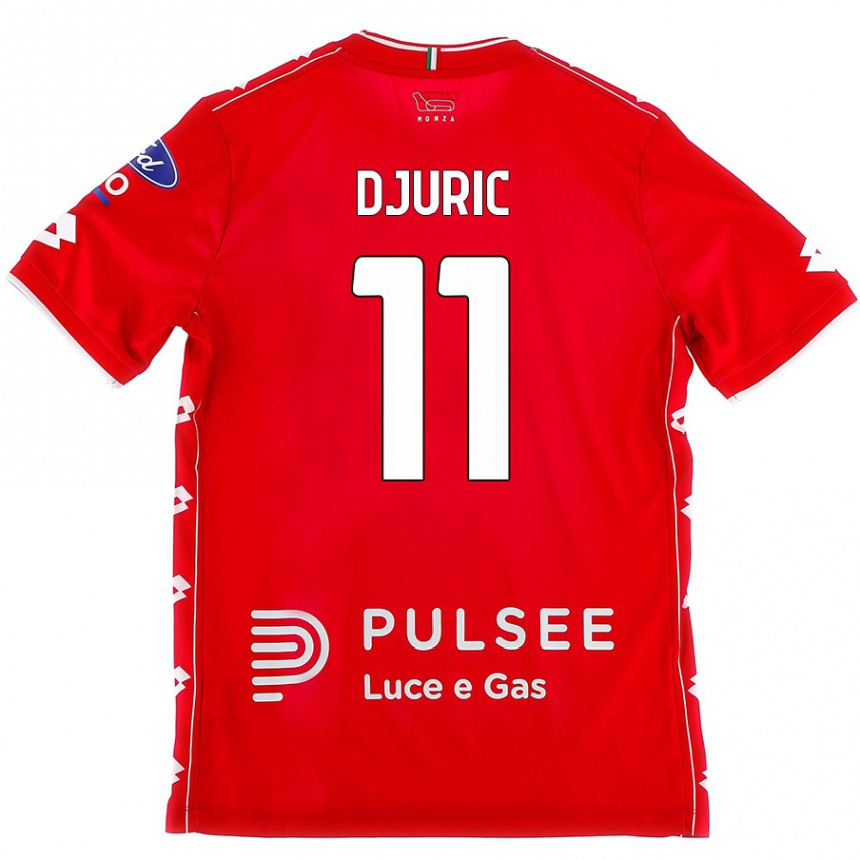 Vaikiškas Milan Djuric #11 Raudona Balta Namų Marškinėliai 2024/25 T-Shirt