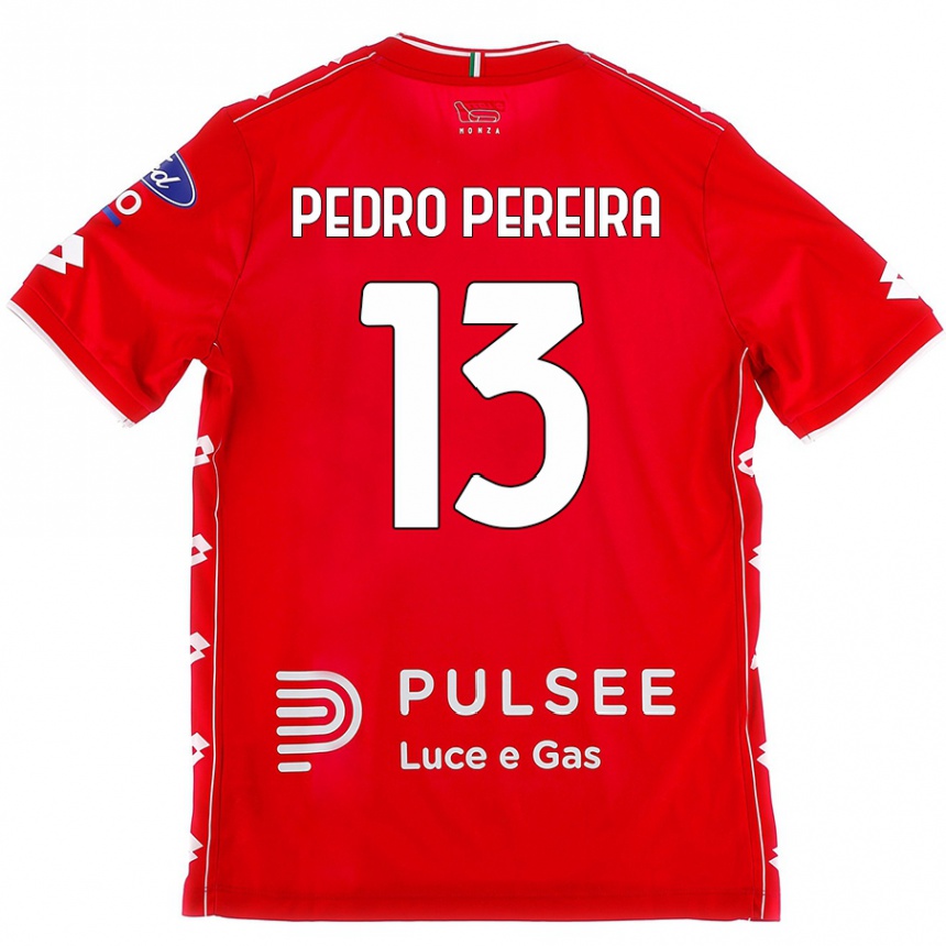 Vaikiškas Pedro Pereira #13 Raudona Balta Namų Marškinėliai 2024/25 T-Shirt