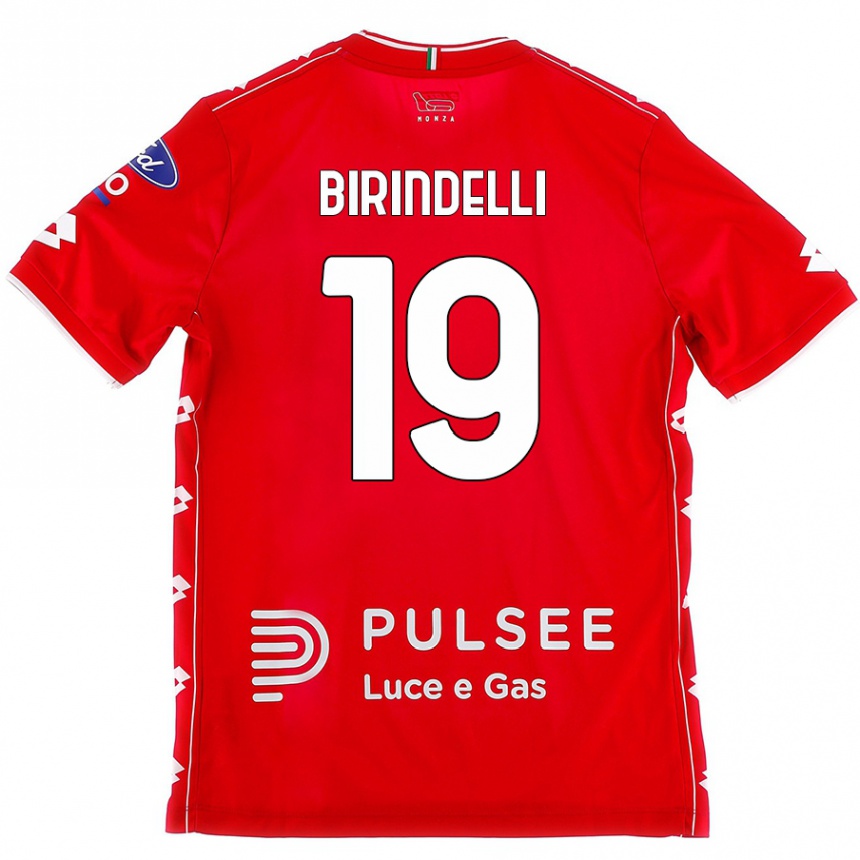 Vaikiškas Samuele Birindelli #19 Raudona Balta Namų Marškinėliai 2024/25 T-Shirt