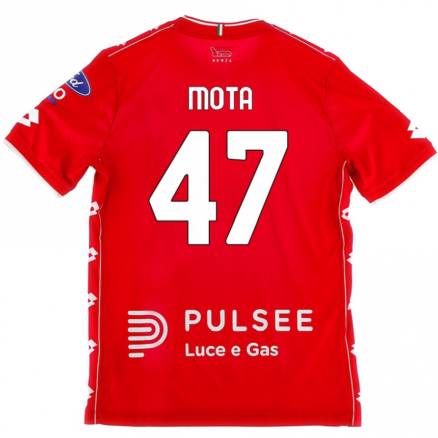 Vaikiškas Dany Mota #47 Raudona Balta Namų Marškinėliai 2024/25 T-Shirt