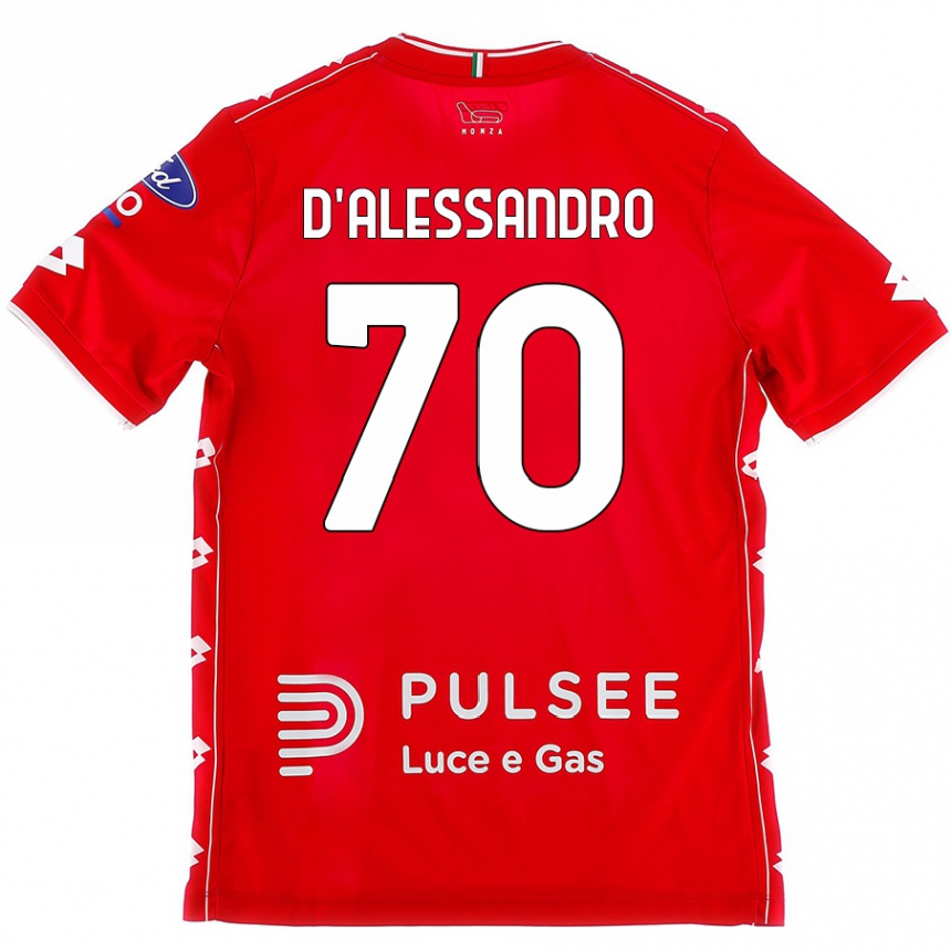 Vaikiškas Marco D'alessandro #70 Raudona Balta Namų Marškinėliai 2024/25 T-Shirt