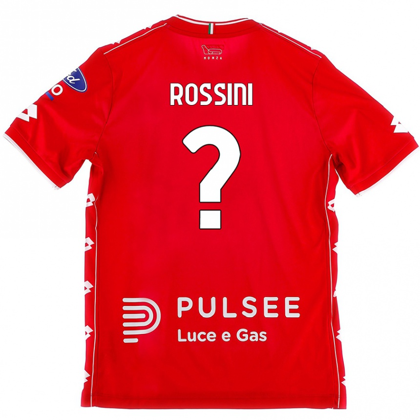 Vaikiškas Luca Rossini #0 Raudona Balta Namų Marškinėliai 2024/25 T-Shirt