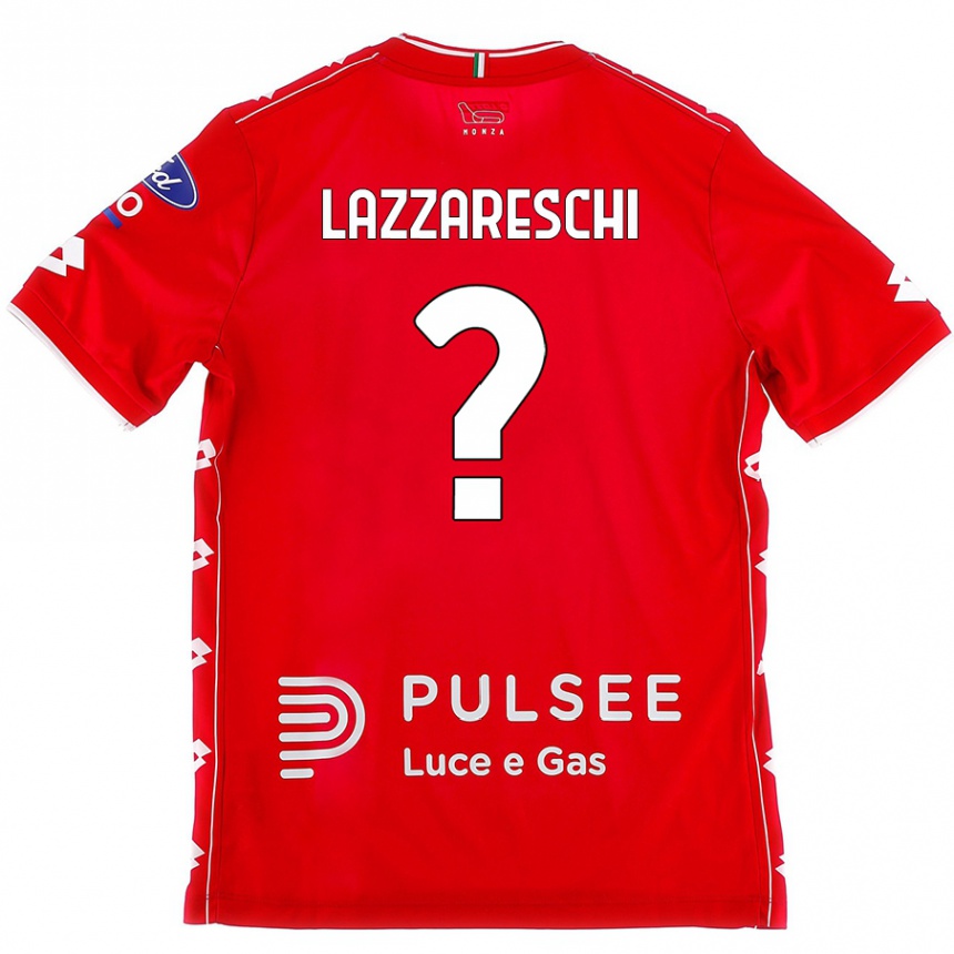 Vaikiškas Andrea Lazzareschi #0 Raudona Balta Namų Marškinėliai 2024/25 T-Shirt