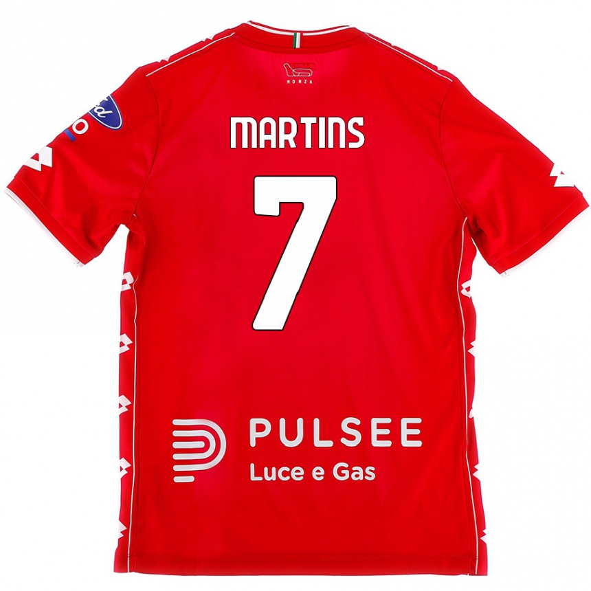 Vaikiškas Kevin Martins #7 Raudona Balta Namų Marškinėliai 2024/25 T-Shirt