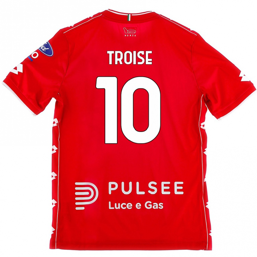 Vaikiškas Antonio Troise #10 Raudona Balta Namų Marškinėliai 2024/25 T-Shirt