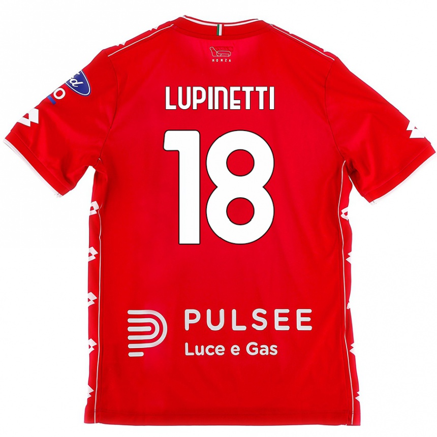 Vaikiškas Tommaso Lupinetti #18 Raudona Balta Namų Marškinėliai 2024/25 T-Shirt