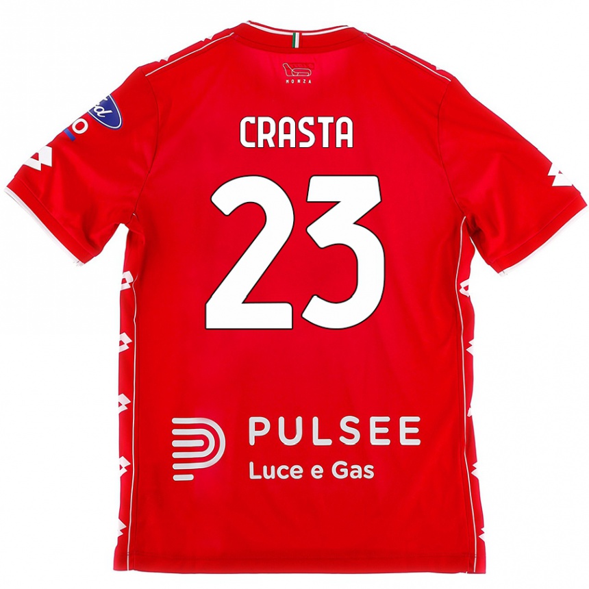 Vaikiškas Mario Crasta #23 Raudona Balta Namų Marškinėliai 2024/25 T-Shirt