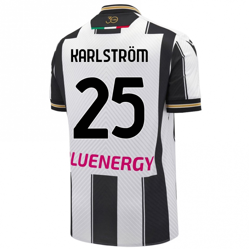 Vaikiškas Jesper Karlström #25 Balta Juoda Namų Marškinėliai 2024/25 T-Shirt