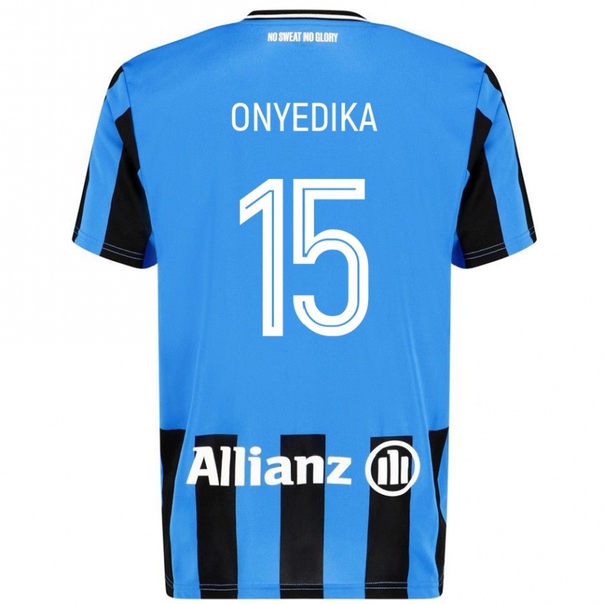 Vaikiškas Raphael Onyedika #15 Dangaus Mėlyna Juoda Namų Marškinėliai 2024/25 T-Shirt