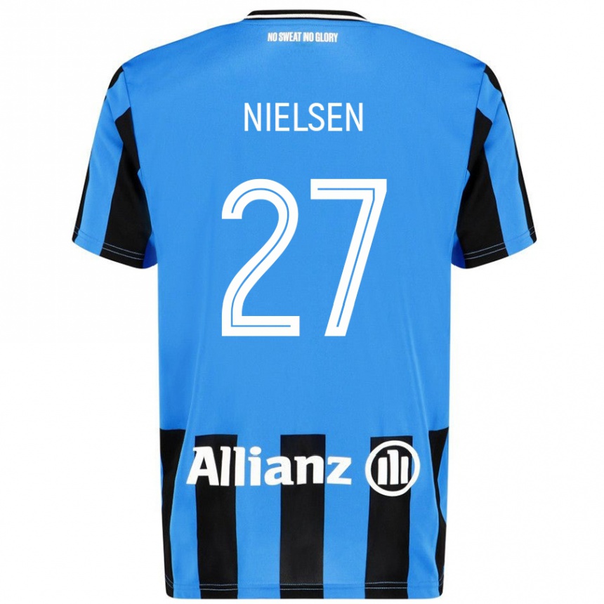 Vaikiškas Casper Nielsen #27 Dangaus Mėlyna Juoda Namų Marškinėliai 2024/25 T-Shirt