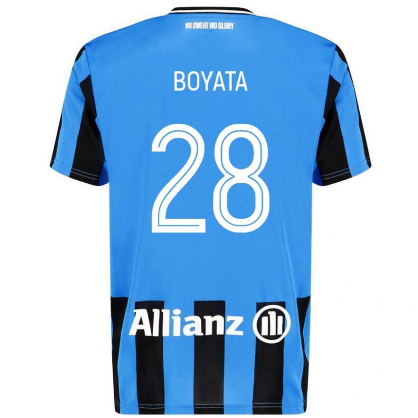 Vaikiškas Dedryck Boyata #28 Dangaus Mėlyna Juoda Namų Marškinėliai 2024/25 T-Shirt