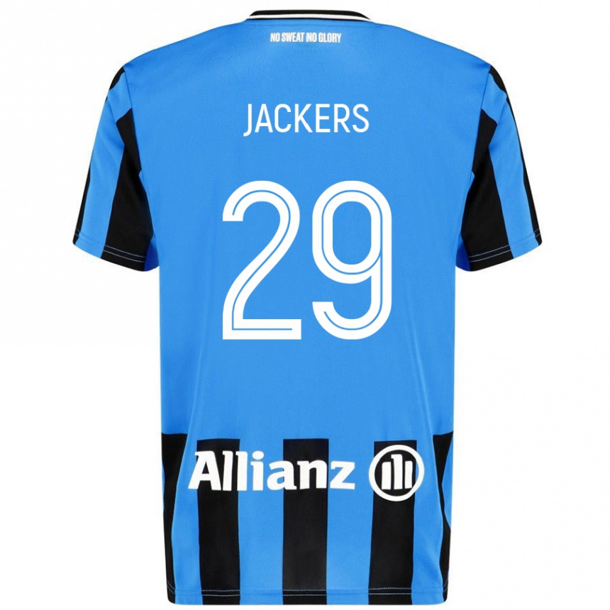 Vaikiškas Nordin Jackers #29 Dangaus Mėlyna Juoda Namų Marškinėliai 2024/25 T-Shirt