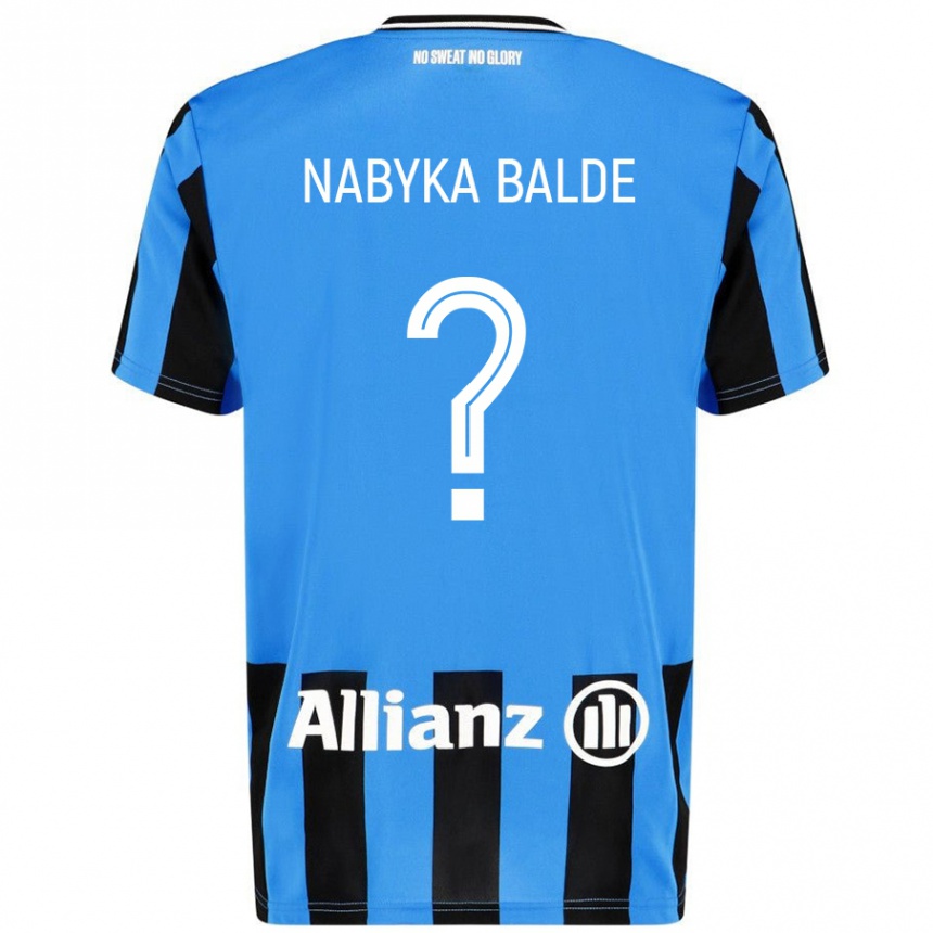 Vaikiškas Mamadou Nabyka Balde #0 Dangaus Mėlyna Juoda Namų Marškinėliai 2024/25 T-Shirt