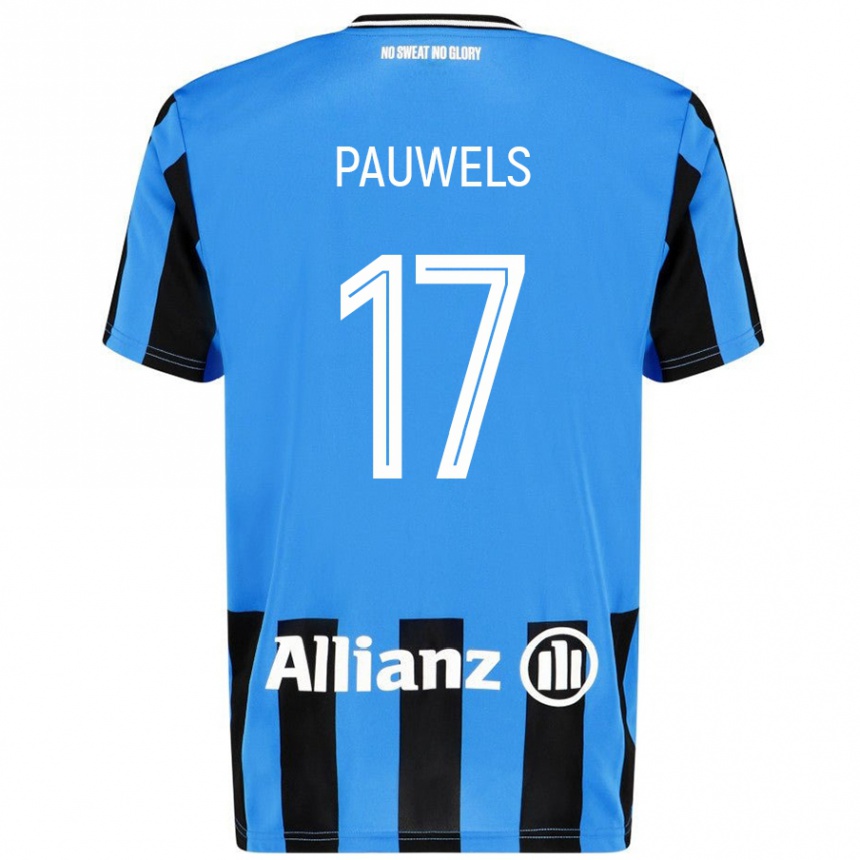 Vaikiškas Fleur Pauwels #17 Dangaus Mėlyna Juoda Namų Marškinėliai 2024/25 T-Shirt