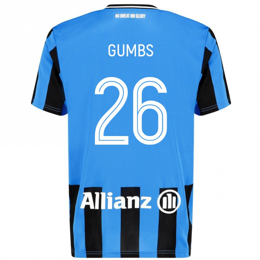 Vaikiškas Aisse Gumbs #26 Dangaus Mėlyna Juoda Namų Marškinėliai 2024/25 T-Shirt