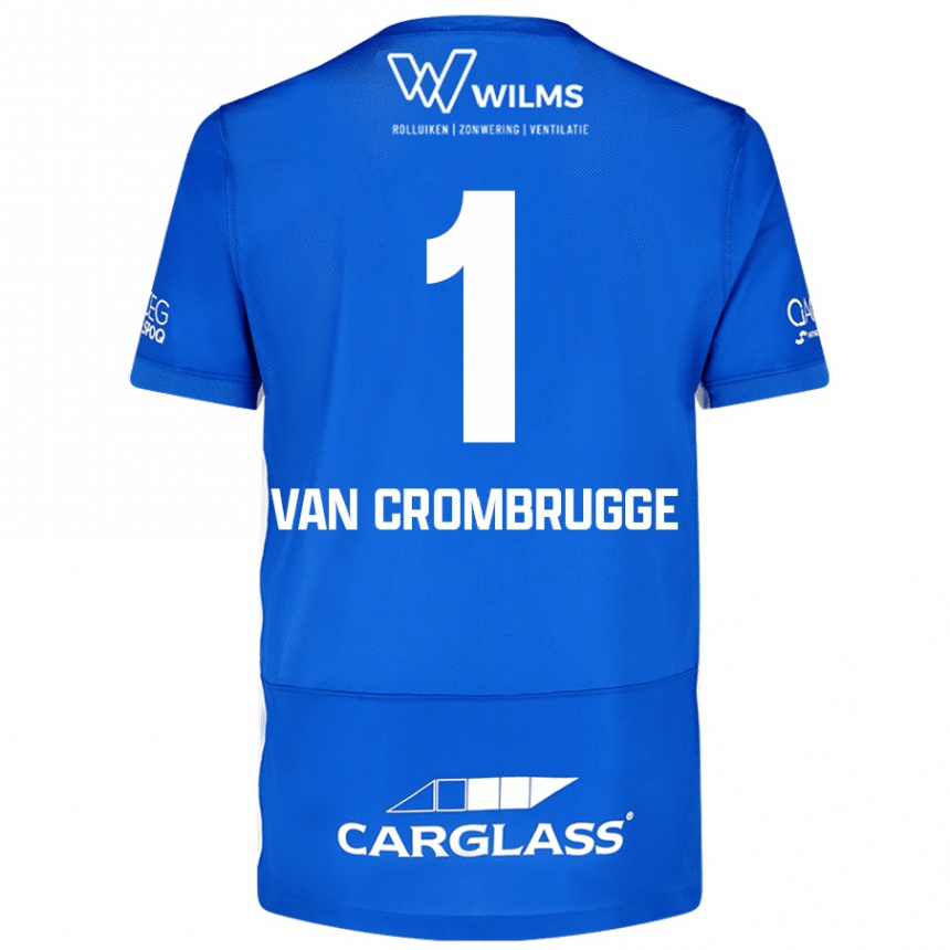 Vaikiškas Hendrik Van Crombrugge #1 Mėlyna Namų Marškinėliai 2024/25 T-Shirt