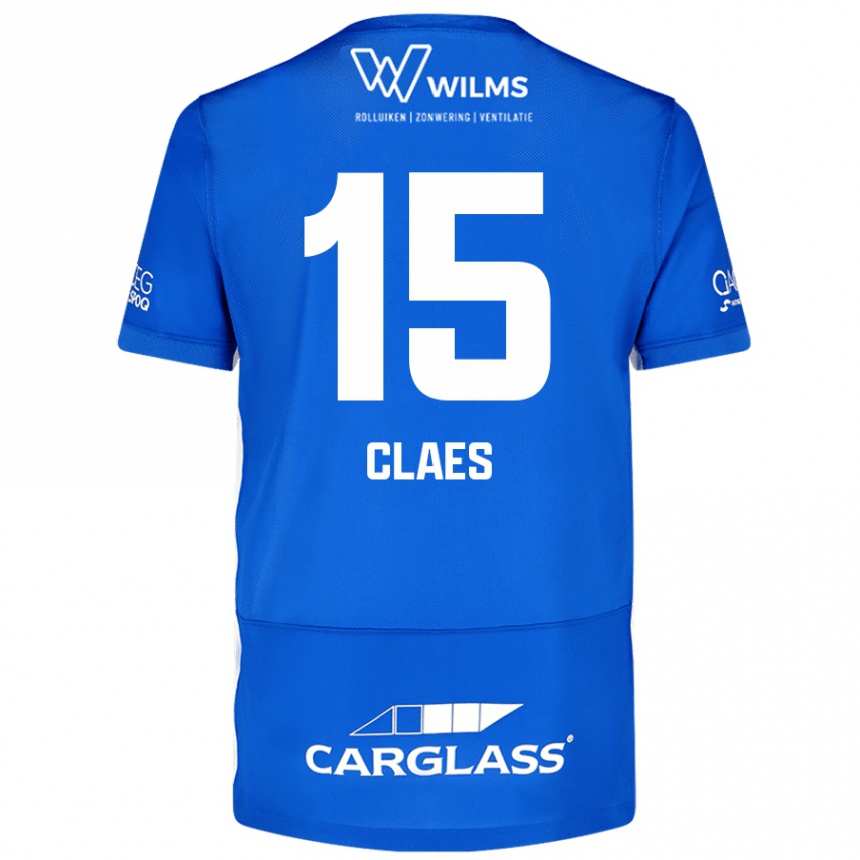 Vaikiškas Thomas Claes #15 Mėlyna Namų Marškinėliai 2024/25 T-Shirt