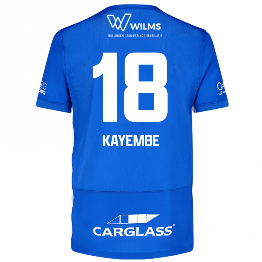 Vaikiškas Joris Kayembe #18 Mėlyna Namų Marškinėliai 2024/25 T-Shirt