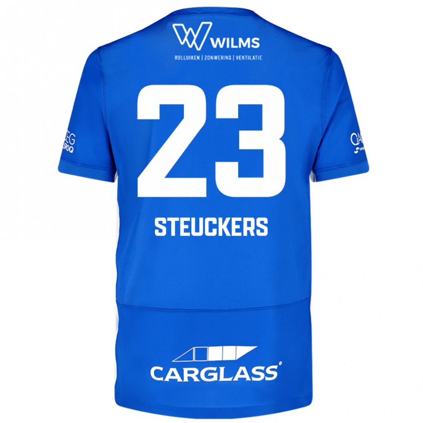 Vaikiškas Jarne Steuckers #23 Mėlyna Namų Marškinėliai 2024/25 T-Shirt