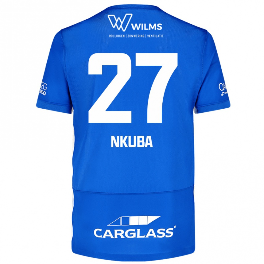 Vaikiškas Ken Nkuba #27 Mėlyna Namų Marškinėliai 2024/25 T-Shirt