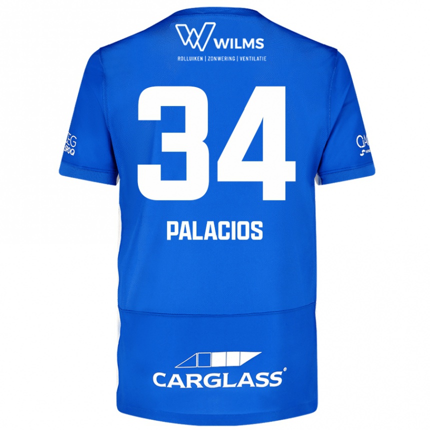 Vaikiškas Adrián Palacios #34 Mėlyna Namų Marškinėliai 2024/25 T-Shirt