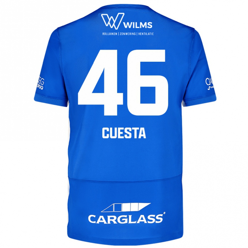 Vaikiškas Carlos Cuesta #46 Mėlyna Namų Marškinėliai 2024/25 T-Shirt