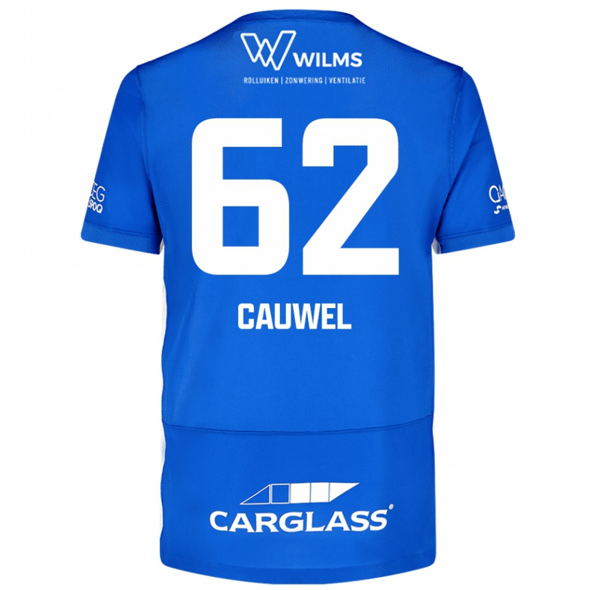 Vaikiškas Michiel Cauwel #62 Mėlyna Namų Marškinėliai 2024/25 T-Shirt