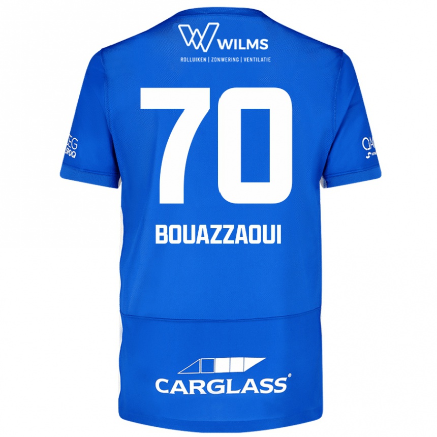 Vaikiškas Ilyas Bouazzaoui #70 Mėlyna Namų Marškinėliai 2024/25 T-Shirt