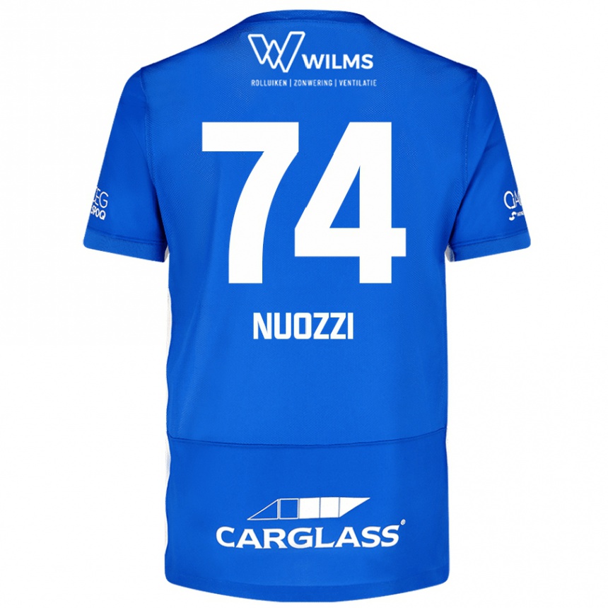 Vaikiškas Cédric Nuozzi #74 Mėlyna Namų Marškinėliai 2024/25 T-Shirt