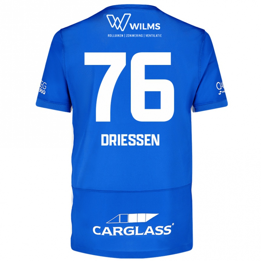 Vaikiškas Jelle Driessen #76 Mėlyna Namų Marškinėliai 2024/25 T-Shirt