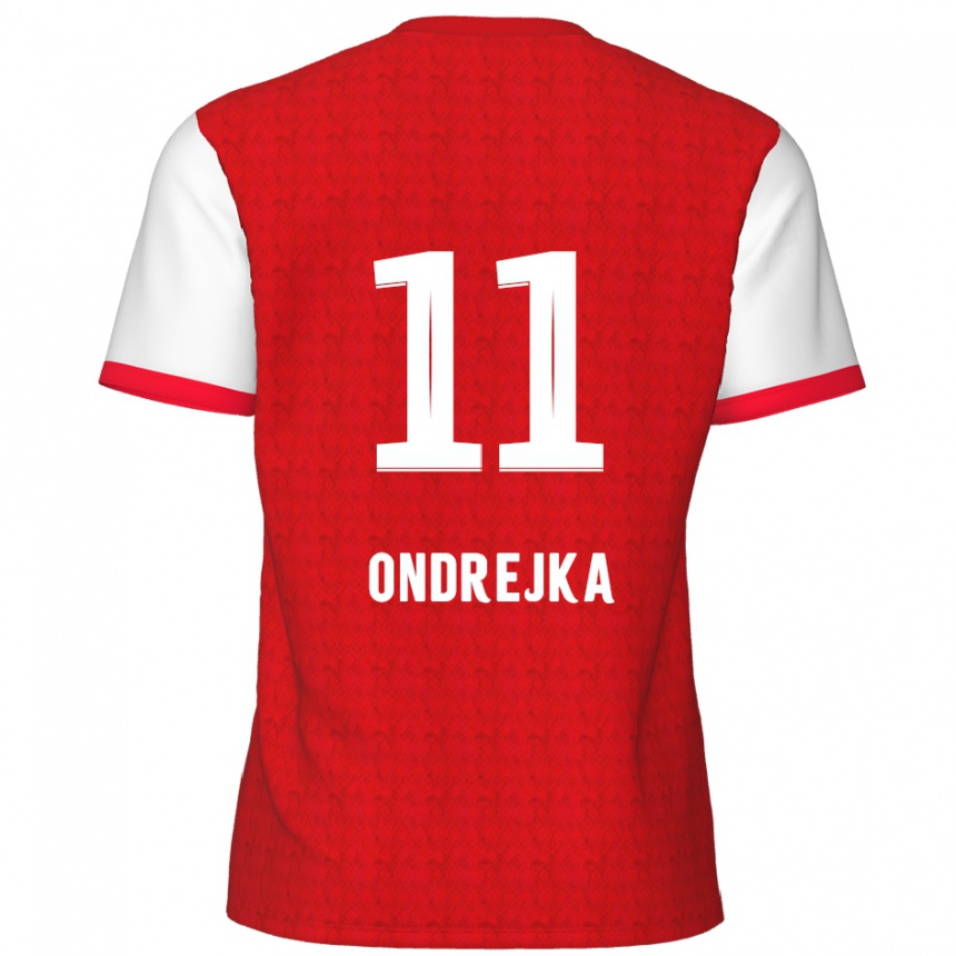 Vaikiškas Jacob Ondrejka #11 Raudona Balta Namų Marškinėliai 2024/25 T-Shirt