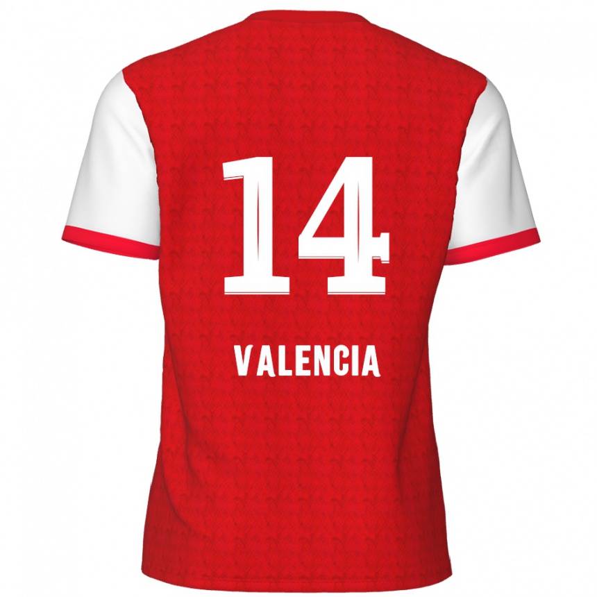 Vaikiškas Anthony Valencia #14 Raudona Balta Namų Marškinėliai 2024/25 T-Shirt