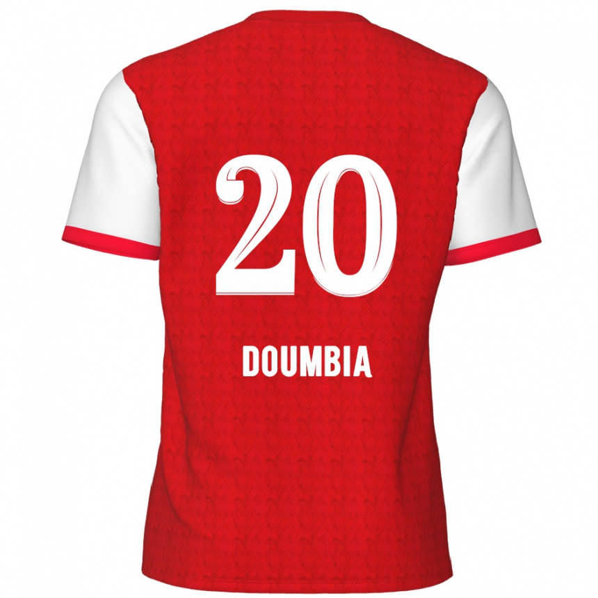 Vaikiškas Mahamadou Doumbia #20 Raudona Balta Namų Marškinėliai 2024/25 T-Shirt