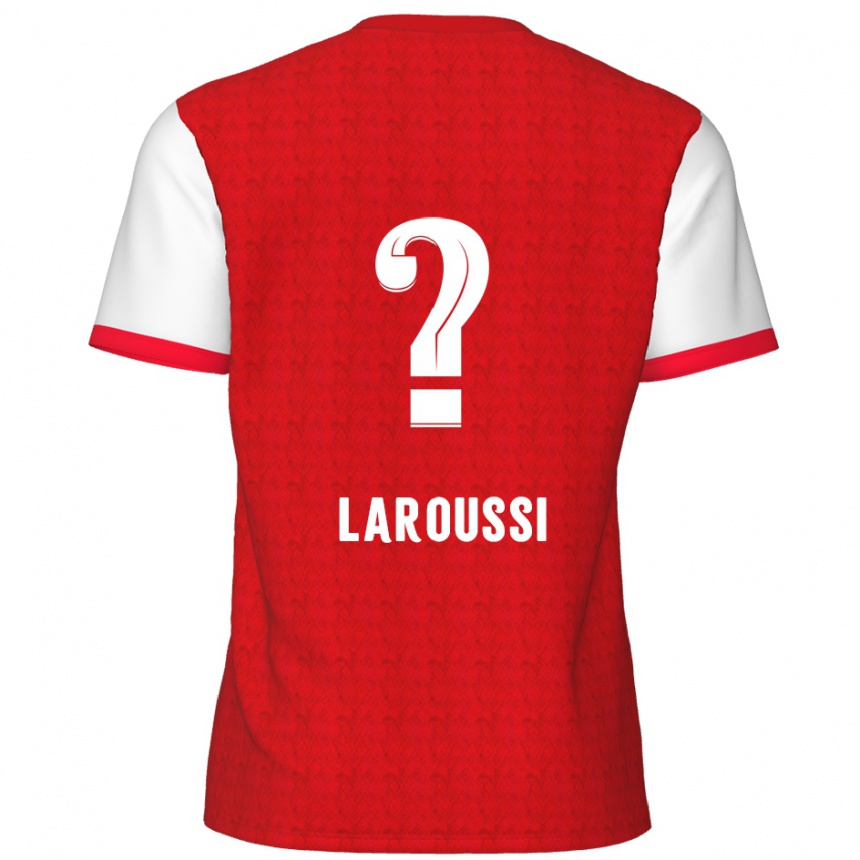 Vaikiškas Nizar Laroussi #0 Raudona Balta Namų Marškinėliai 2024/25 T-Shirt