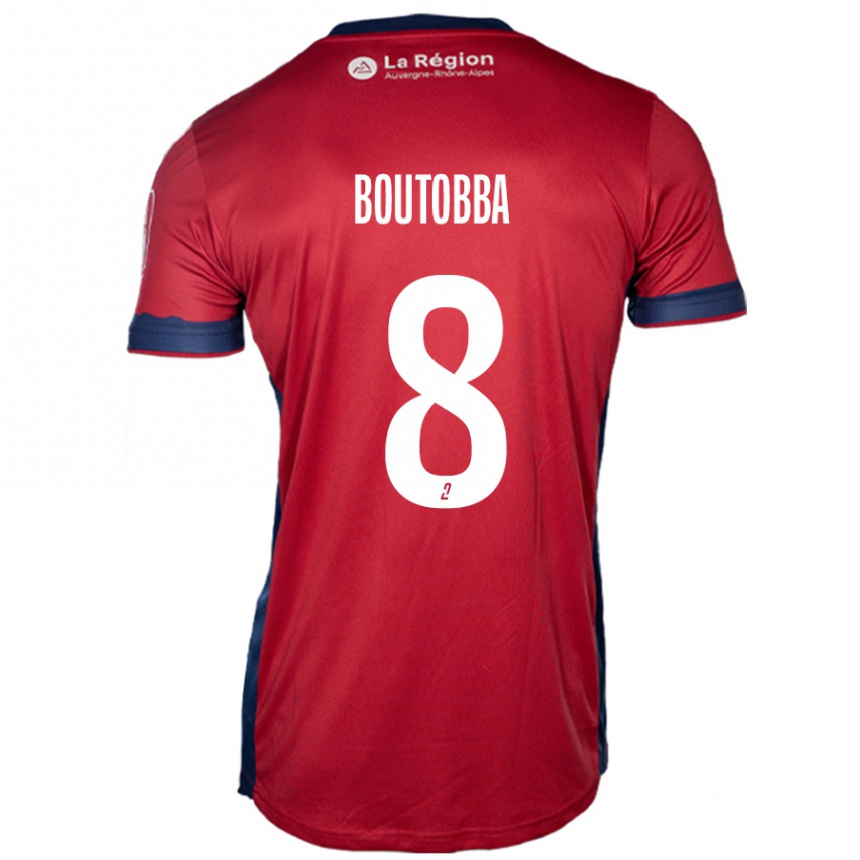 Vaikiškas Bilal Boutobba #8 Šviesiai Bordo Namų Marškinėliai 2024/25 T-Shirt