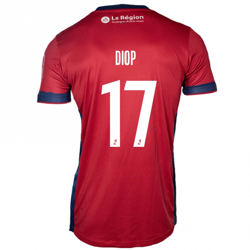 Vaikiškas Ousmane Diop #17 Šviesiai Bordo Namų Marškinėliai 2024/25 T-Shirt