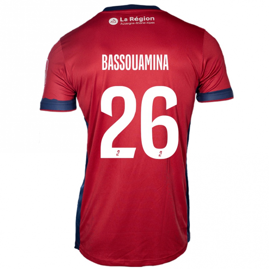 Vaikiškas Mons Bassouamina #26 Šviesiai Bordo Namų Marškinėliai 2024/25 T-Shirt