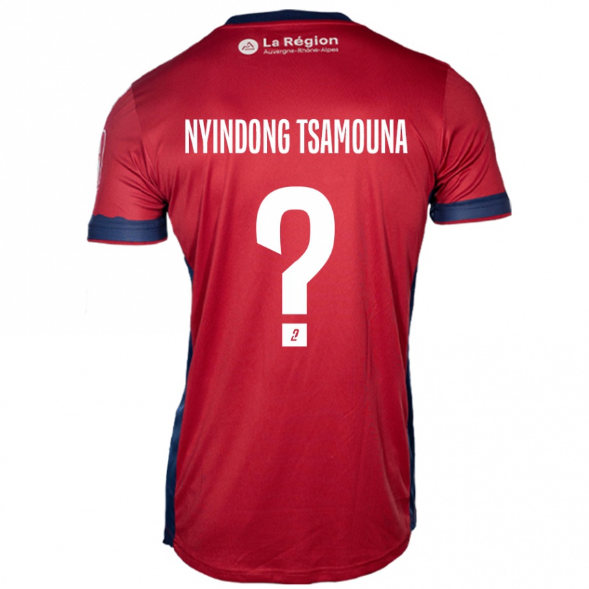 Vaikiškas Jean Nyindong Tsamouna #0 Šviesiai Bordo Namų Marškinėliai 2024/25 T-Shirt