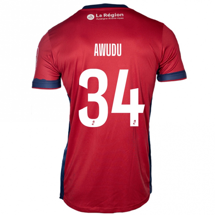 Vaikiškas Sumaila Awudu #34 Šviesiai Bordo Namų Marškinėliai 2024/25 T-Shirt