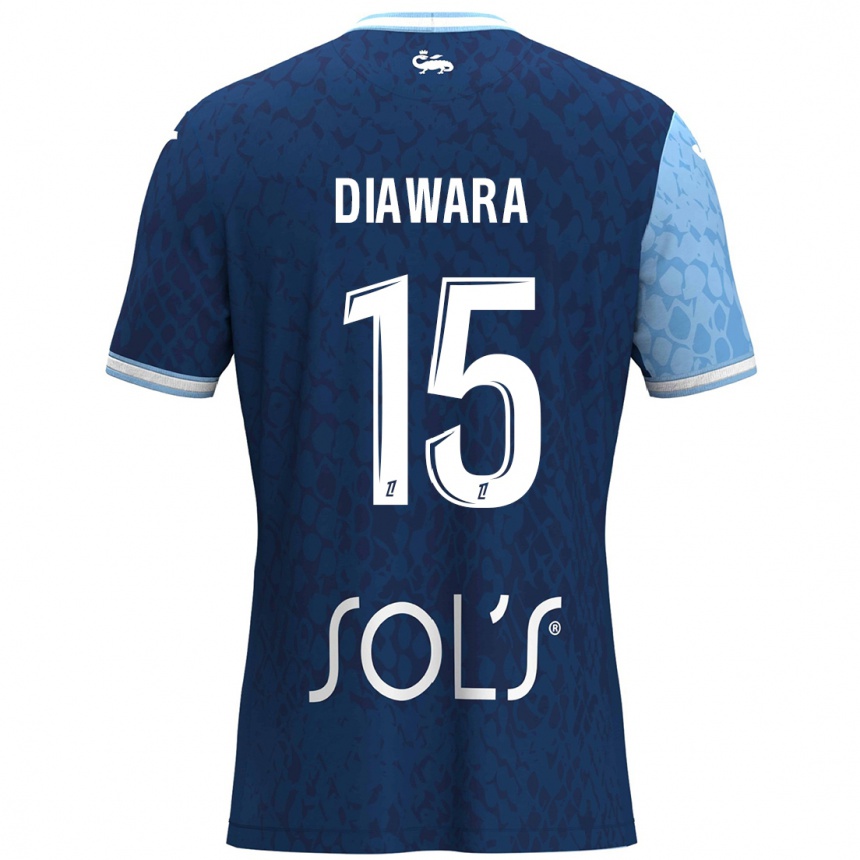 Vaikiškas Kandet Diawara #15 Dangaus Mėlyna Tamsiai Mėlyna Namų Marškinėliai 2024/25 T-Shirt