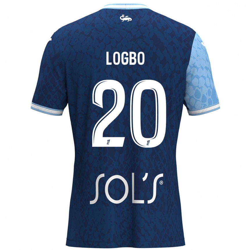 Vaikiškas Andy Logbo #20 Dangaus Mėlyna Tamsiai Mėlyna Namų Marškinėliai 2024/25 T-Shirt