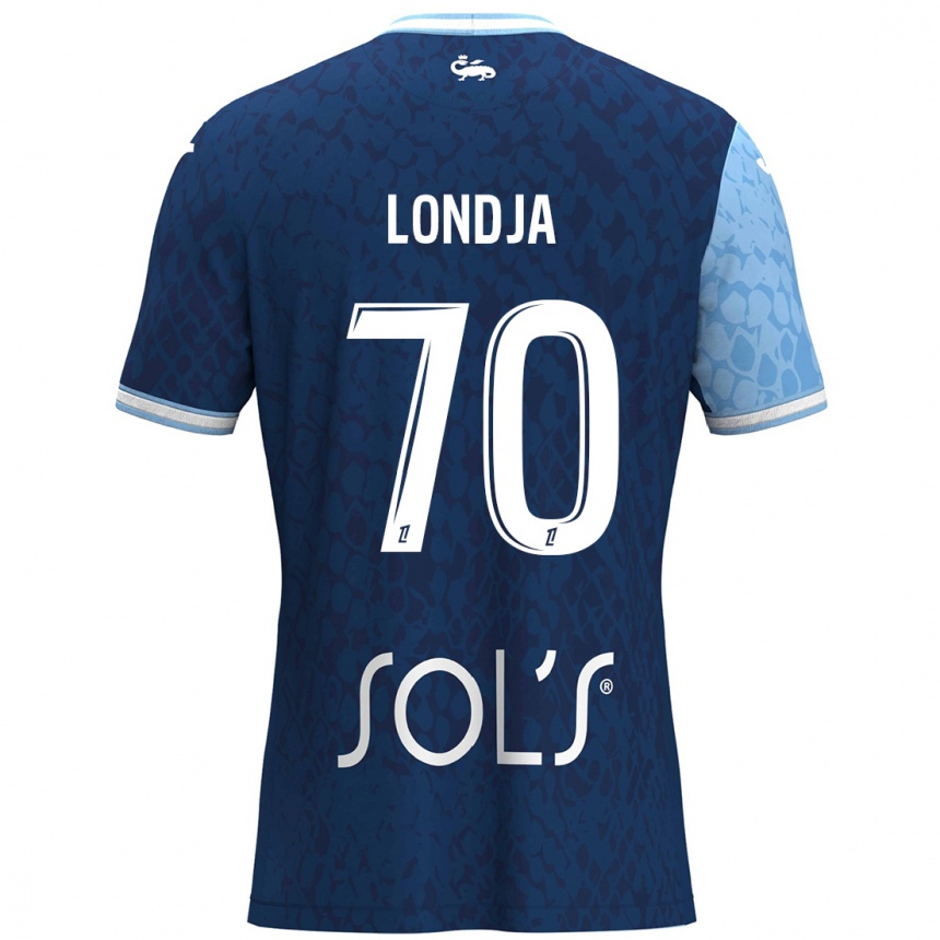 Vaikiškas Ruben Londja #70 Dangaus Mėlyna Tamsiai Mėlyna Namų Marškinėliai 2024/25 T-Shirt