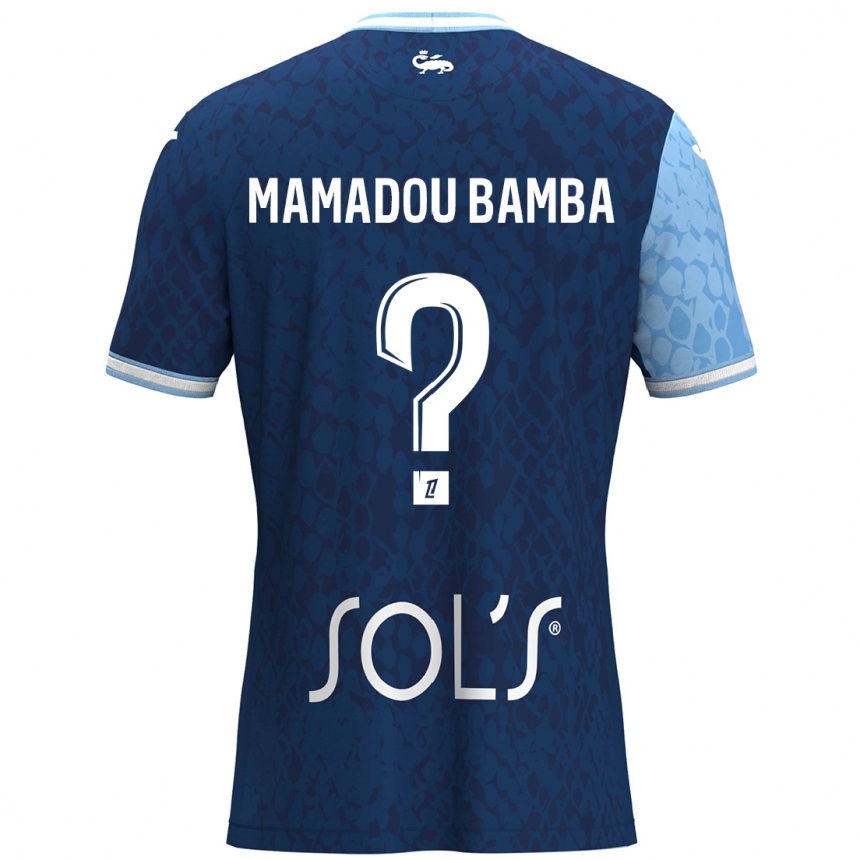 Vaikiškas Ben Mamadou Bamba #0 Dangaus Mėlyna Tamsiai Mėlyna Namų Marškinėliai 2024/25 T-Shirt